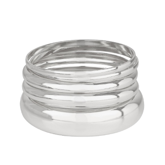 4 Row Multi Stackable Metal Bracelet - Picture 2 of 2